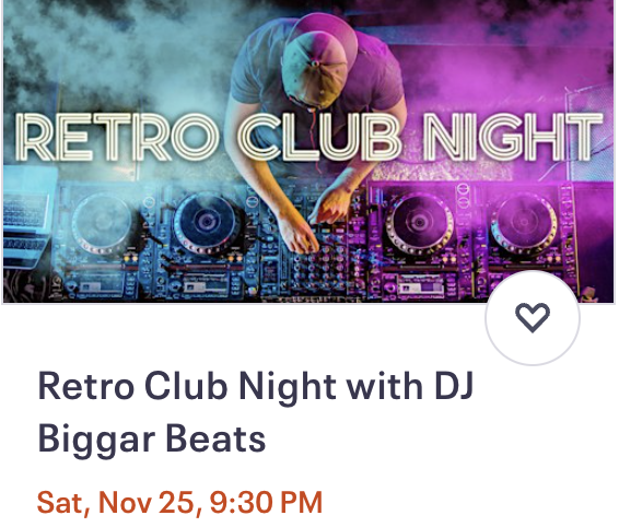 Retro Club Night with DJ Biggar Beats