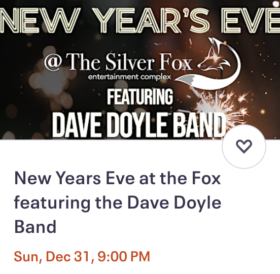 New Years Eve at the Fox featuring the Dave Doyle Band