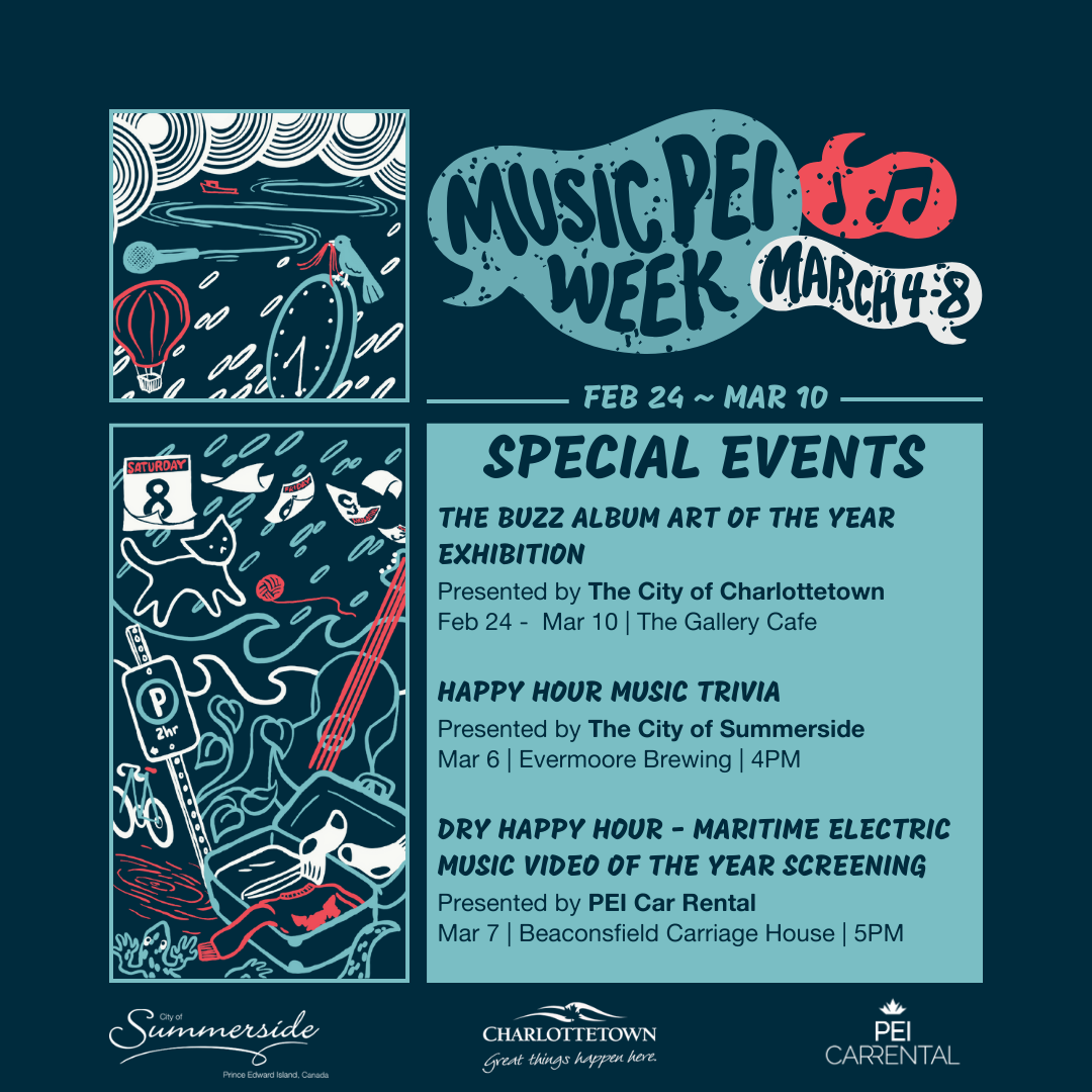 Music PEI Special Events Poster - Happy Hour Music Trivia