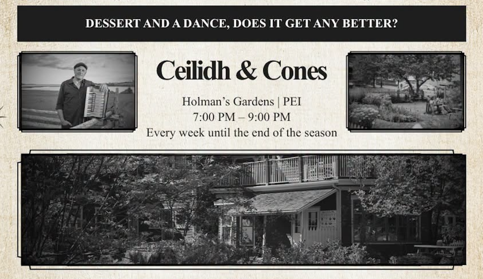Holman's Ice Cream Ceilidh and Cones Poster