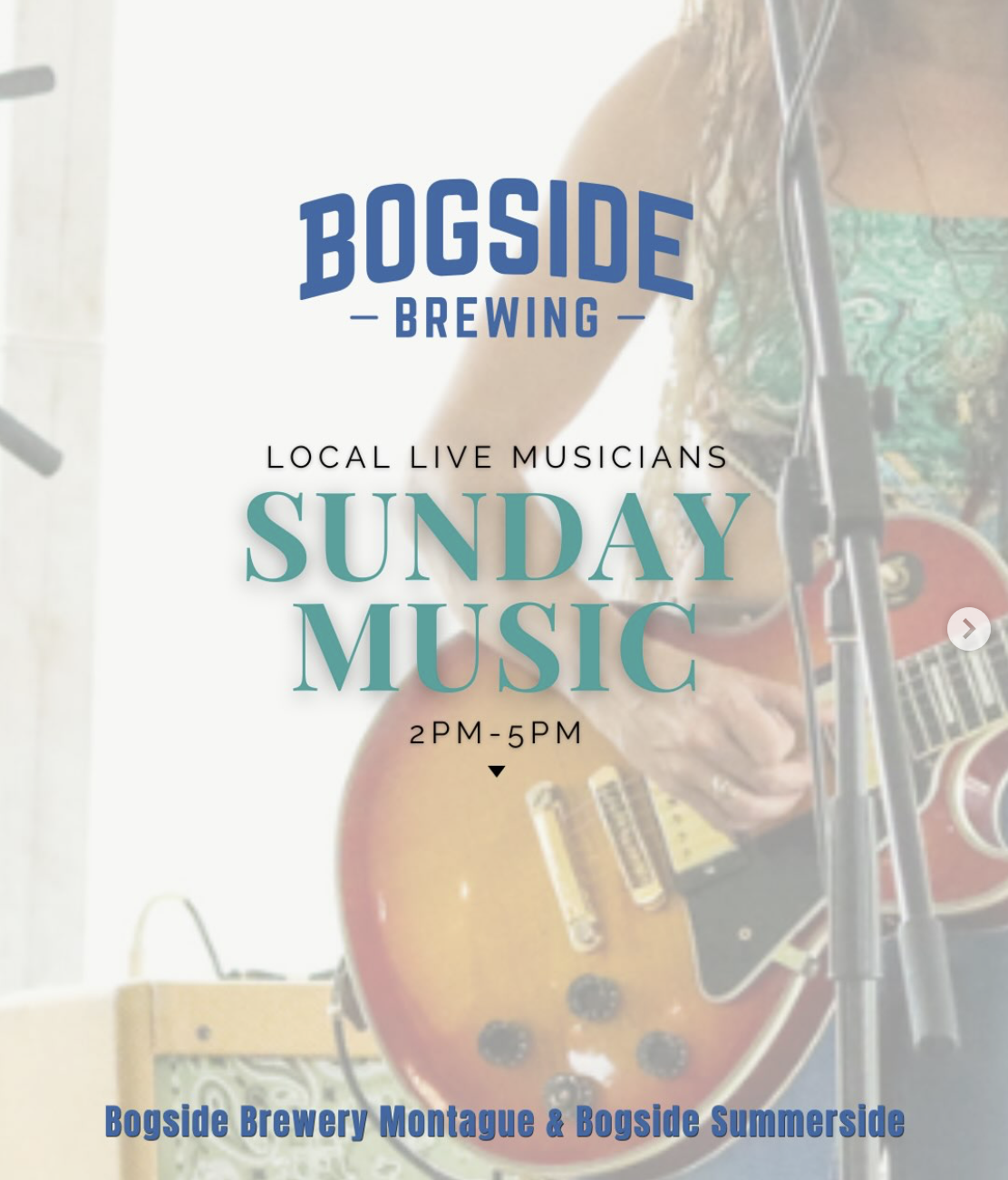 Live Music Sundays at Bogside brewing Poster