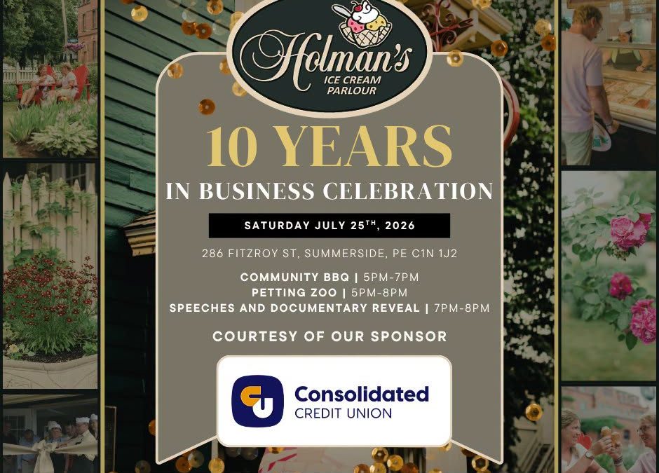 Holman’s Ice Cream Parlour 10 Years in Business Celebration