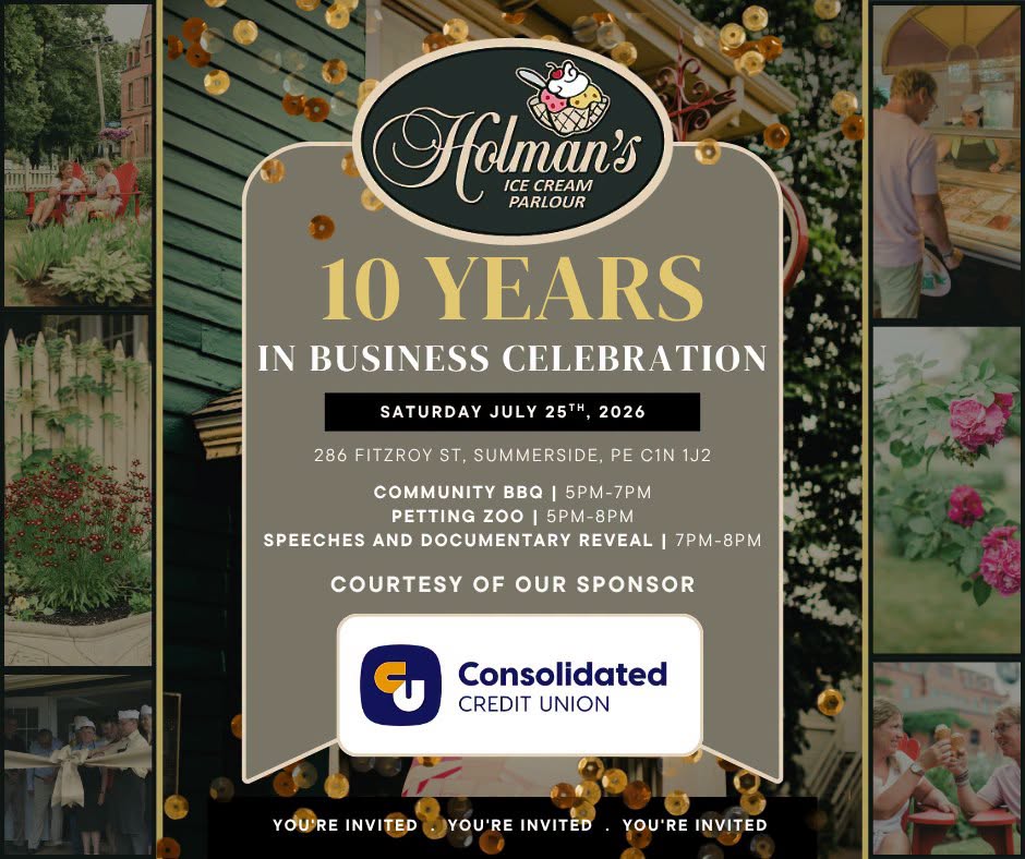 Holman's Ice Cream 10 Year Celebration Poster